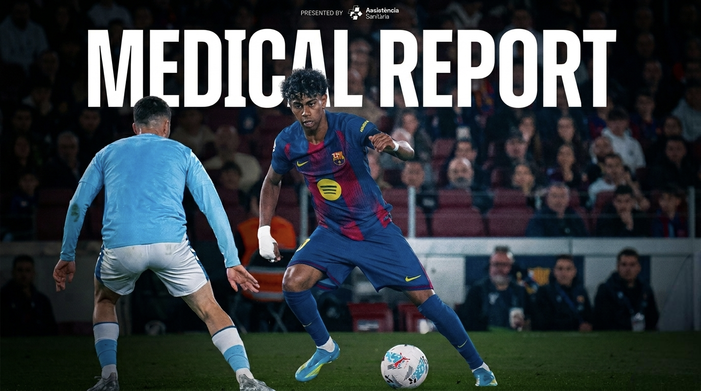Football player with medical report title